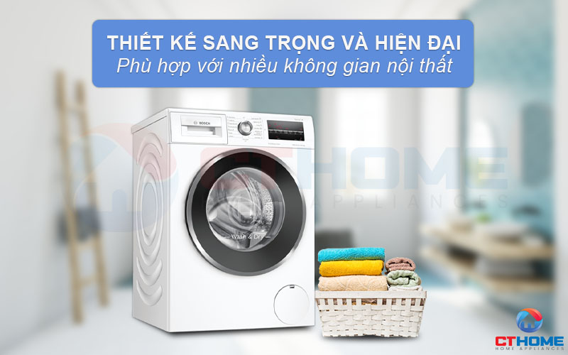 Thiết kế máy giặt sấy Bosch WNA14400SG sang trọng và linh hoạt.