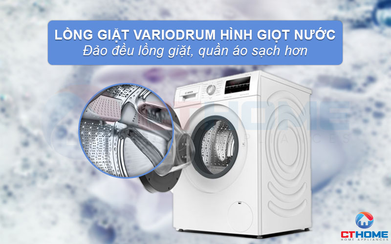 Lồng giặt VarioDrum cho khả năng giặt sấy ấn tượng hơn.