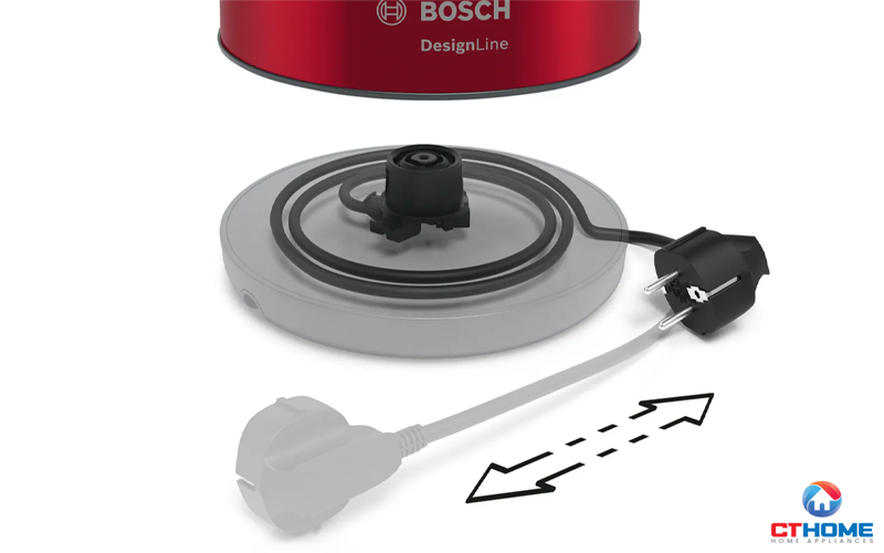 ẤM ĐUN NƯỚC SIÊU TỐC BOSCH DESIGNLINE TWK4P434 DUNG TÍCH 1.7L 9