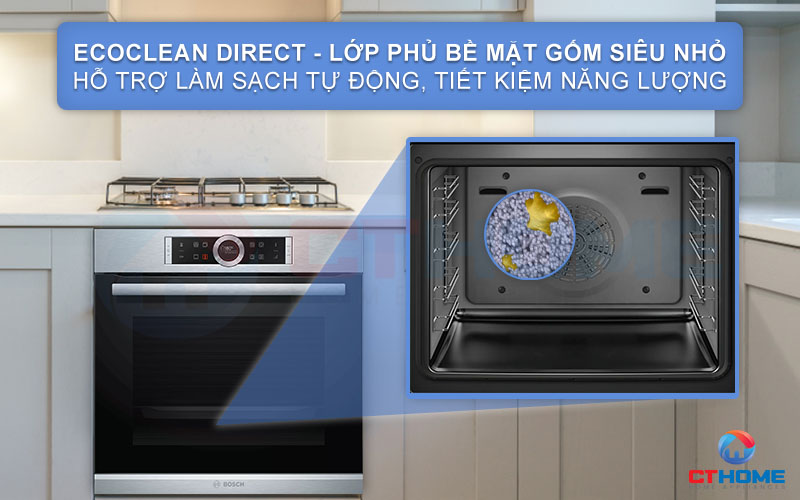 Lớp phủ EcoClean Direct dễ dàng lau sạch các vết bẩn dầu mỡ