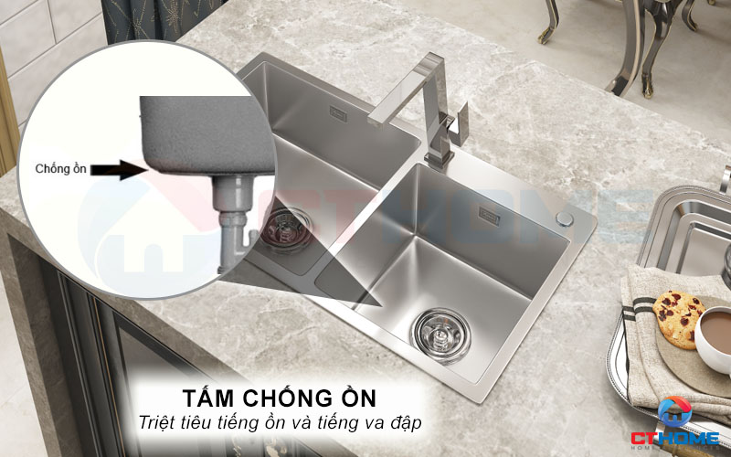 Trang bị tấm cao su chống ồn ở mặt sau dày tới 3mm