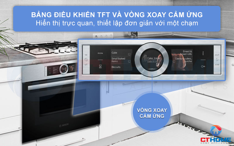 Bảng điều khiển cảm ứng TFT với vòng xoay cảm ứng hiện đại