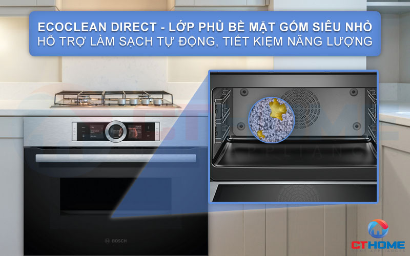 Vệ sinh nhẹ nhàng và dễ dàng nhờ lớp phủ EcoClean Direct