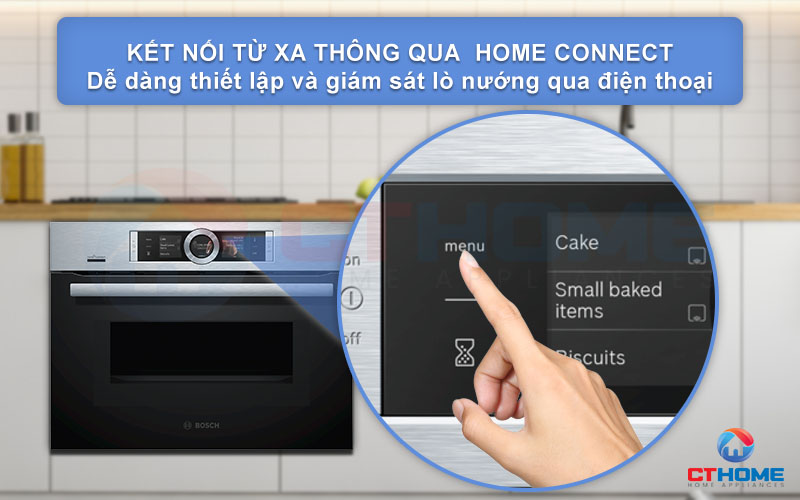 Kế nối và giám sát lò nướng từ xa nhờ ứng dụng Home Connect