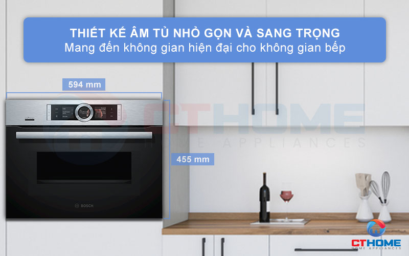 Thiết kế âm tủ sang trọng mang đến sự thẩm mỹ cho không gian bếp