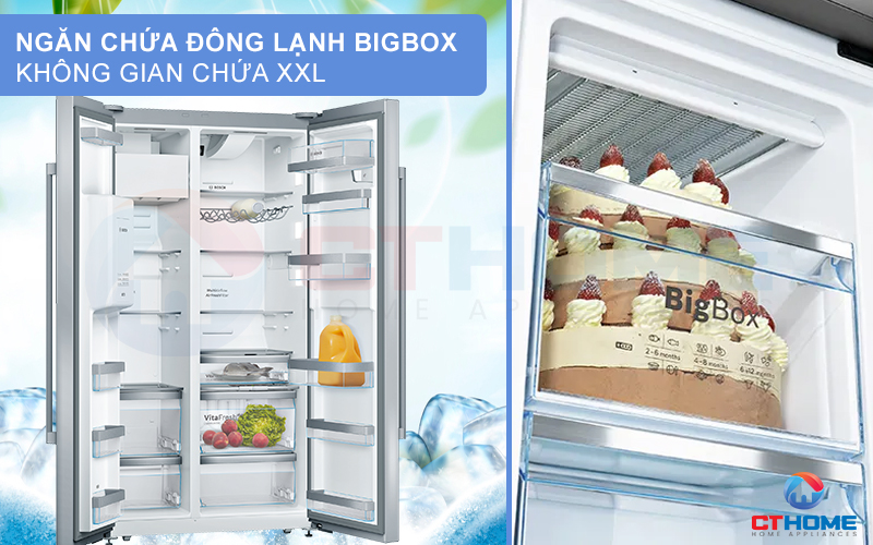 Ngăn chứa đông lạnh Big Box cho bạn không gian chứa XXL