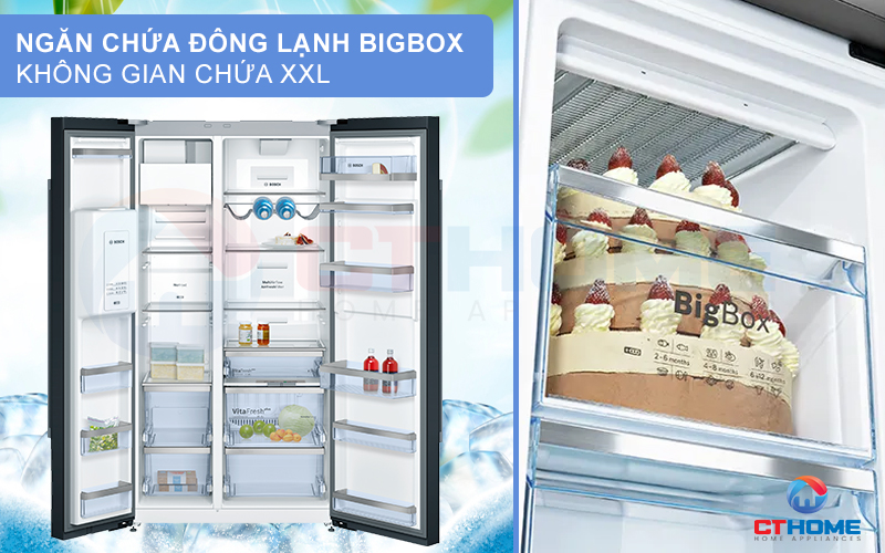 Ngăn chứa đông lạnh Big Box cho bạn không gian chứa XXL