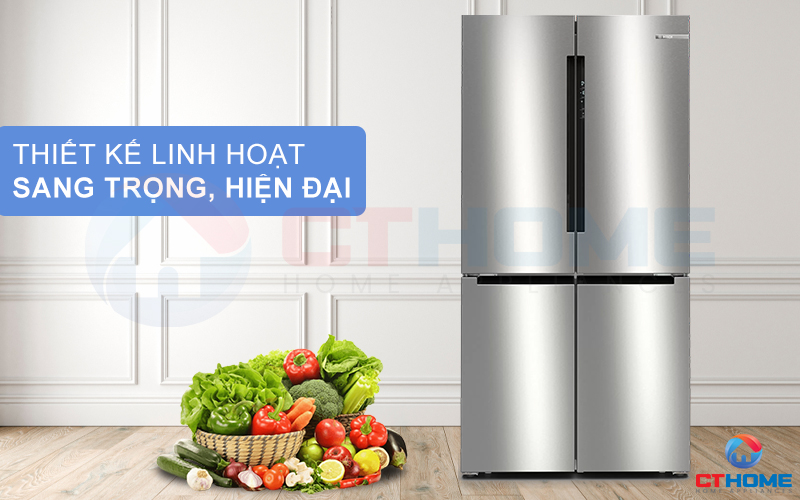 Thiết kế hiện đại, sang trọng với lớp vỏ thép không gỉ chống bám vân tay