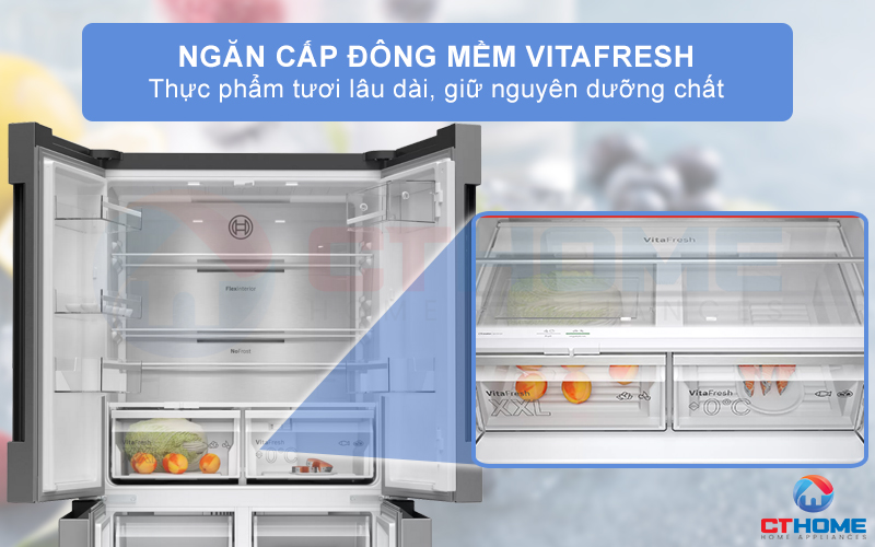 Giữ thực phẩm tươi lâu dài với ngăn cấp đông mềm VitaFresh