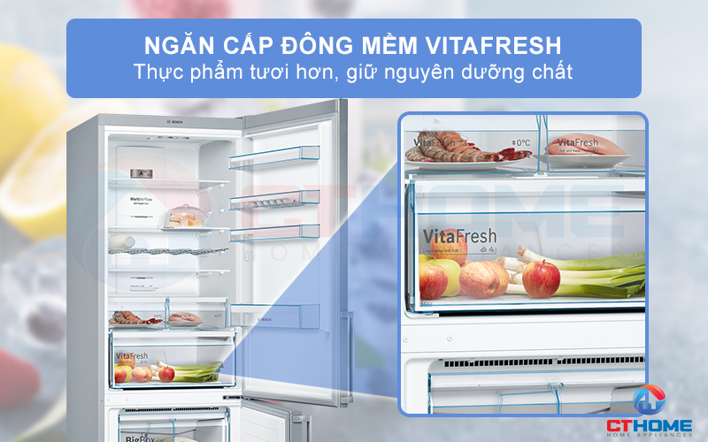 Ngăn cấp đông mềm VitaFresh giúp bạn có một cách rã đông thực phẩm một cách từ từ