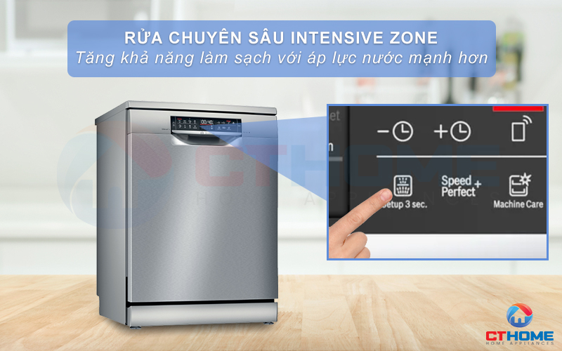 Tăng khả năng làm sạch giàn dưới cùng với rửa chuyên sâu Intensive Zone