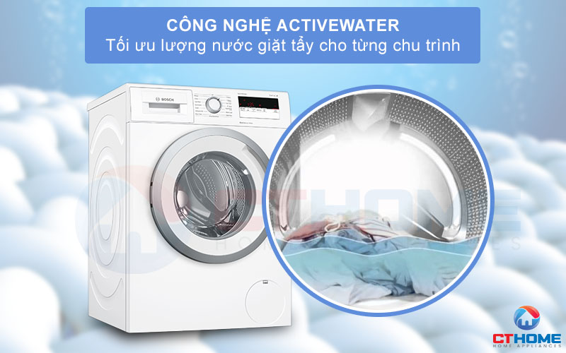 Công nghệ ActiveWater tối ưu lượng nước giặt từng chu trình