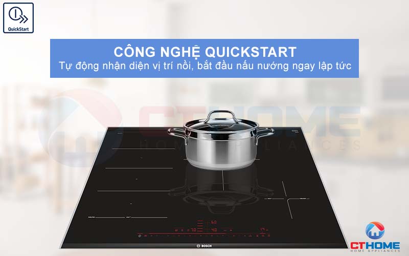 Công nghệ QuickStart giúp nhận diện nồi để bắt đầu nấu nướng nhanh chóng