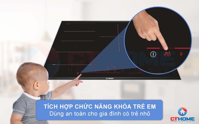 Tích hợp khóa trẻ em an toàn cho những gia đình có trẻ nhỏ