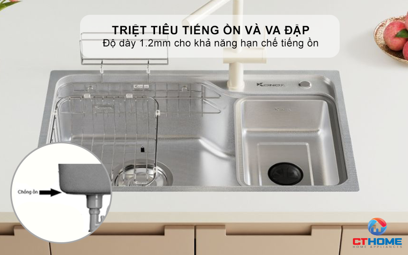 CHẬU RỬA BÁT CHỐNG XƯỚC KONOX TARI SMART 9050PP PHIÊN BẢN CÁ NHÂN HÓA 8