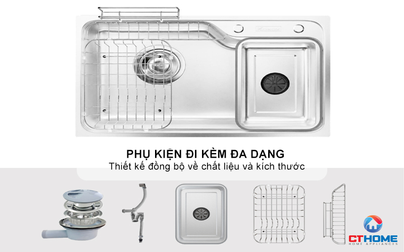 CHẬU RỬA BÁT KONOX TARI 8050SM BỀ MẶT MỊN PHONG CÁCH NHẬT 10