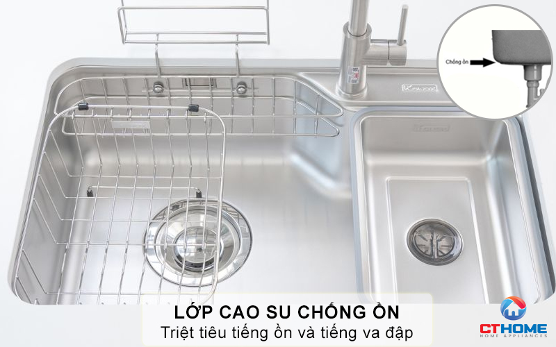 CHẬU RỬA BÁT KONOX TARI 8050SM BỀ MẶT MỊN PHONG CÁCH NHẬT 7