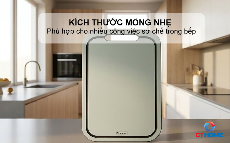 THỚT SỢI GỖ KONOX CUTTING BOARD CB470 PP MÀU XANH 3