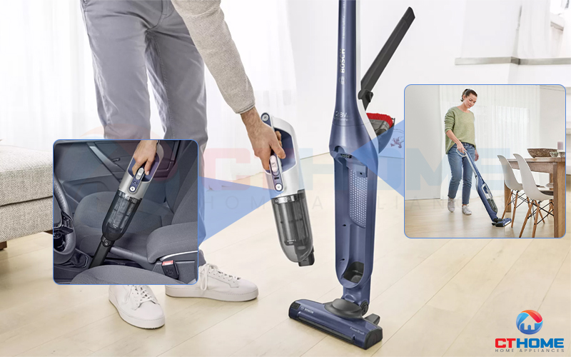 Máy hút bụi Bosch BCH3P2301 linh hoạt với chức năng 2 trong 1