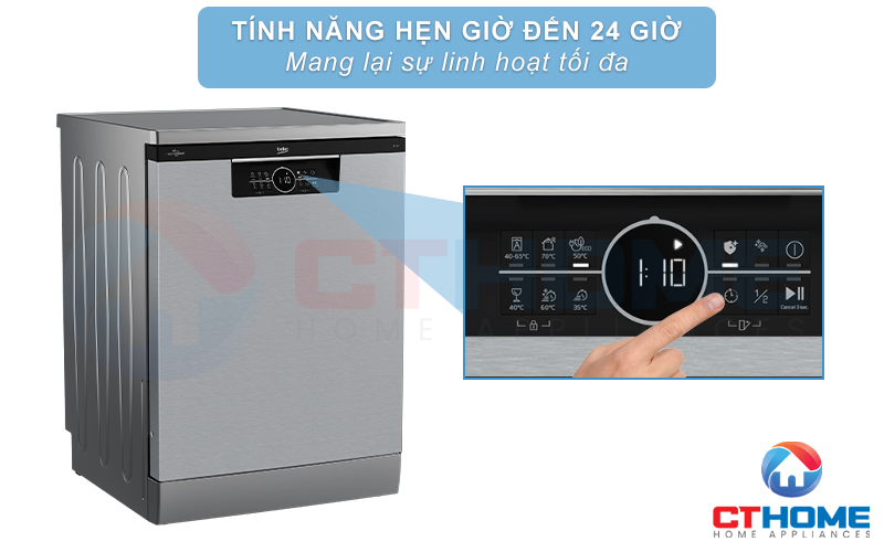MÁY RỬA CHÉN ĐỘC LẬP BEKO BDFN26431X 14 BỘ SẤY HÉ CỬA 7