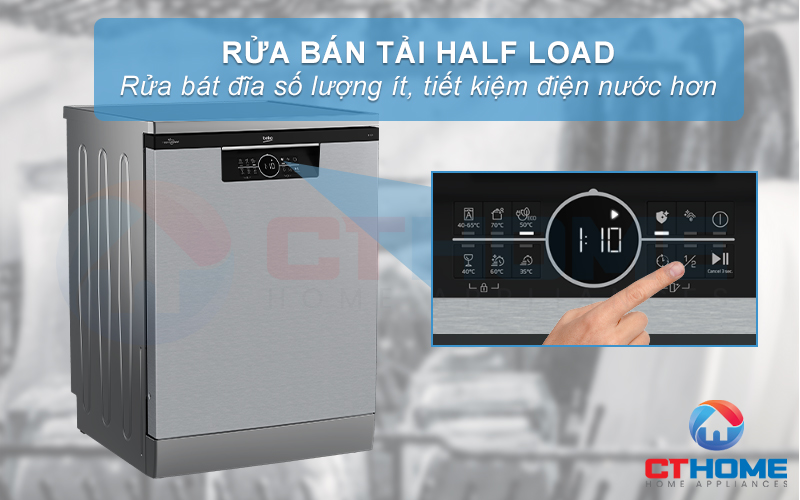 MÁY RỬA CHÉN ĐỘC LẬP BEKO BDFN26431X 14 BỘ SẤY HÉ CỬA 8