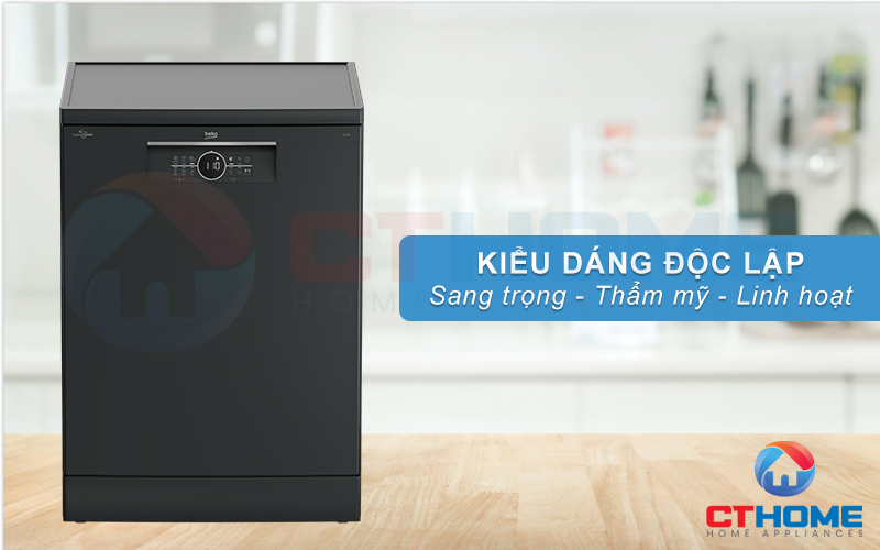 MÁY RỬA CHÉN ĐỘC LẬP BEKO BDFN26430A MÀU ĐEN 14 BỘ SẤY HÉ CỬA 1