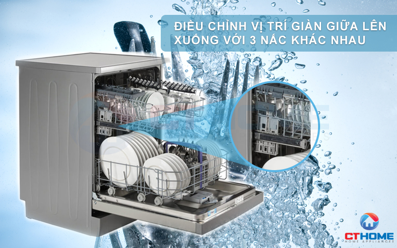 MÁY RỬA CHÉN ĐỘC LẬP BEKO BDFN36530XC 15 BỘ SẤY HÉ CỬA 15