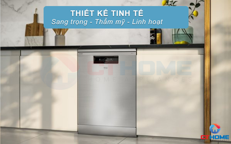 MÁY RỬA CHÉN ĐỘC LẬP BEKO BDFN36530XC 15 BỘ SẤY HÉ CỬA 1