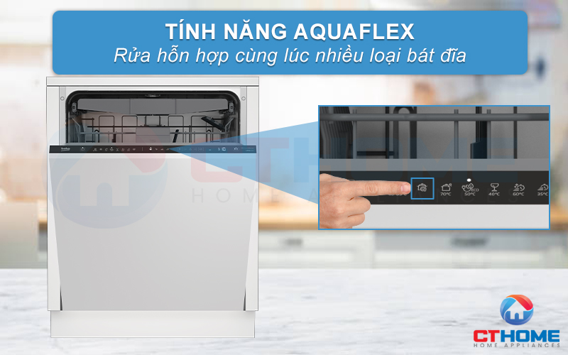 MÁY RỬA BÁT ÂM TỦ BEKO BDIN38643C - 16 BỘ SẤY HÉ CỬA 4