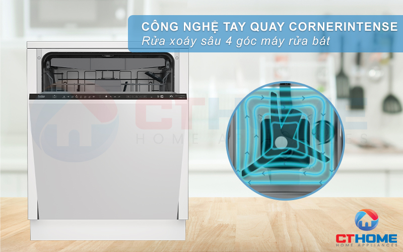 MÁY RỬA BÁT ÂM TỦ BEKO BDIN38643C - 16 BỘ SẤY HÉ CỬA 11