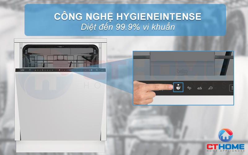 MÁY RỬA BÁT ÂM TỦ BEKO BDIN38643C - 16 BỘ SẤY HÉ CỬA 5