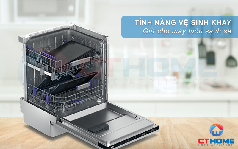 MÁY RỬA BÁT ÂM TỦ BEKO BDIN38643C - 16 BỘ SẤY HÉ CỬA 7