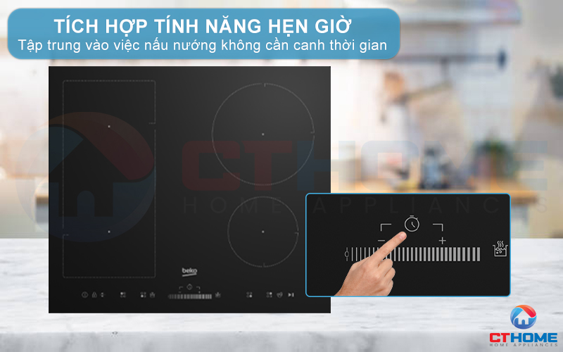 BẾP TỪ ÂM BEKO HII 64500 UFT 4 VÙNG NẤU VỚI VÙNG KẾT HỢP 7400W HII64500UFT 8