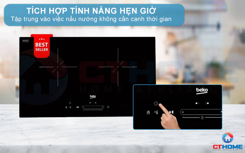 BẾP TỪ ÂM BEKO HII 72508 TBO 2 VÙNG NẤU 4600W HII72508TBO 7