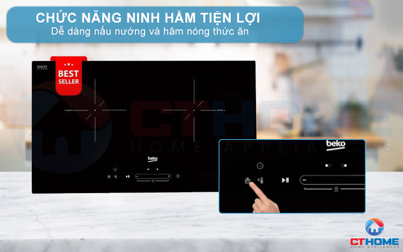 BẾP TỪ ÂM BEKO HII 72508 TBO 2 VÙNG NẤU 4600W HII72508TBO 6