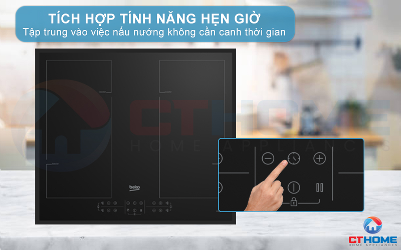 BẾP TỪ ÂM 4 VÙNG NẤU LINH HOẠT BEKO HII64205F2MT 7200W 8