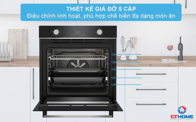 LÒ NƯỚNG ÂM TỦ BEKO BBIM13300XPSE 72 LÍT NGANG 60CM 3
