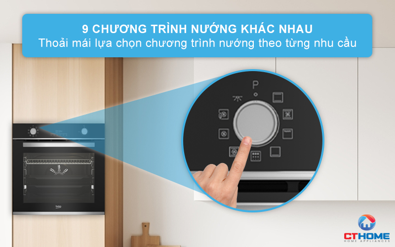 LÒ NƯỚNG ÂM TỦ BEKO BBIM13300XPSE 72 LÍT NGANG 60CM 6