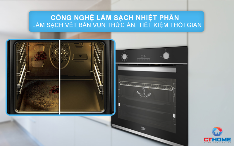 LÒ NƯỚNG ÂM TỦ BEKO BBIM13300XPSE 72 LÍT NGANG 60CM 12