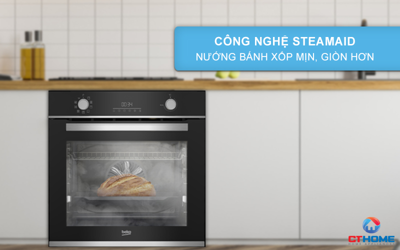 LÒ NƯỚNG ÂM TỦ BEKO BBIM13300XPSE 72 LÍT NGANG 60CM 8