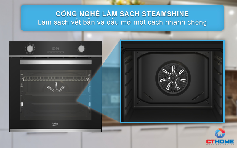 LÒ NƯỚNG ÂM TỦ BEKO BBIM13300XPSE 72 LÍT NGANG 60CM 11