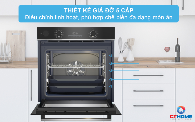 LÒ NƯỚNG TÍCH HỢP HƠI NƯỚC BEKO BBIS13300XMSE 72 LÍT NGANG 60CM 3
