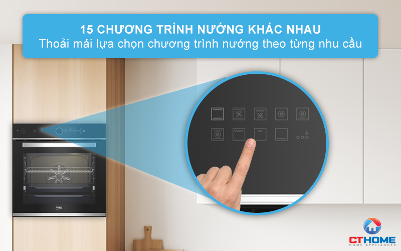 LÒ NƯỚNG TÍCH HỢP HƠI NƯỚC BEKO BBIS13400XMSE 72 LÍT NGANG 60CM 6