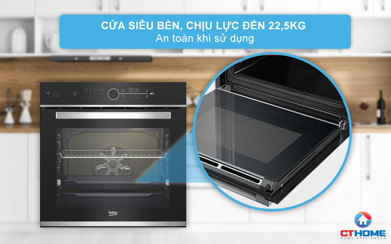 LÒ NƯỚNG TÍCH HỢP HƠI NƯỚC BEKO BBIS13400XMSE 72 LÍT NGANG 60CM 9