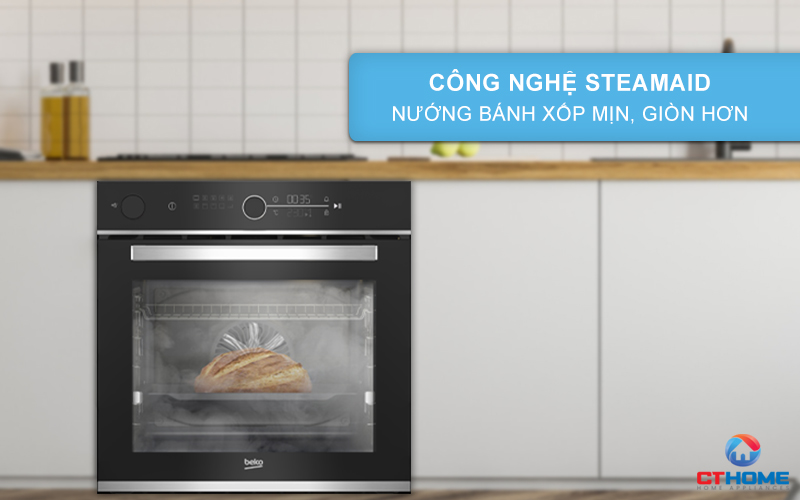 LÒ NƯỚNG TÍCH HỢP HƠI NƯỚC BEKO BBIS13400XMSE 72 LÍT NGANG 60CM 8