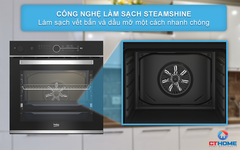 LÒ NƯỚNG TÍCH HỢP HƠI NƯỚC BEKO BBIS13400XMSE 72 LÍT NGANG 60CM 11