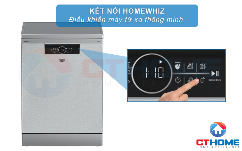 MÁY RỬA BÁT ĐỘC LẬP BEKO BDFN36641XA 16 BỘ SẤY HÉ CỬA 10