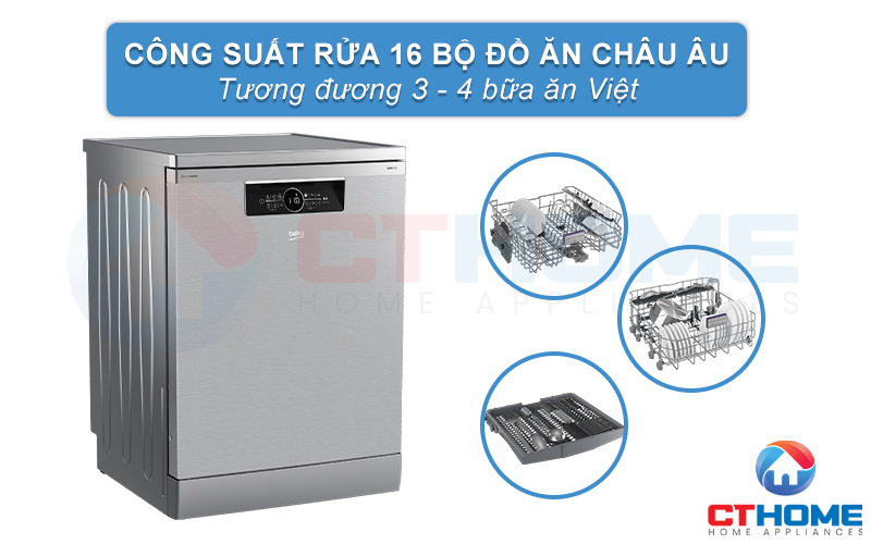 MÁY RỬA CHÉN ĐỘC LẬP BEKO BDFN36650XC 16 BỘ 2