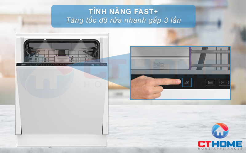 MÁY RỬA BÁT ÂM TỦ BEKO BDIN386E4AD - 16 BỘ 9