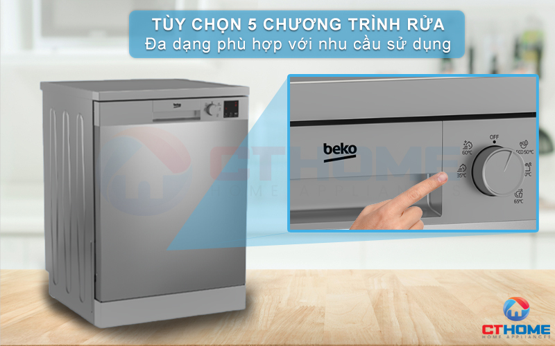 MÁY RỬA BÁT ĐỘC LẬP BEKO DVN05320X 13 BỘ 3